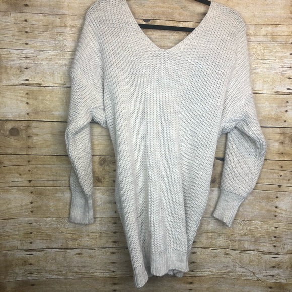 prettylittlething stone twist back jumper dress - Picture 2 of 4